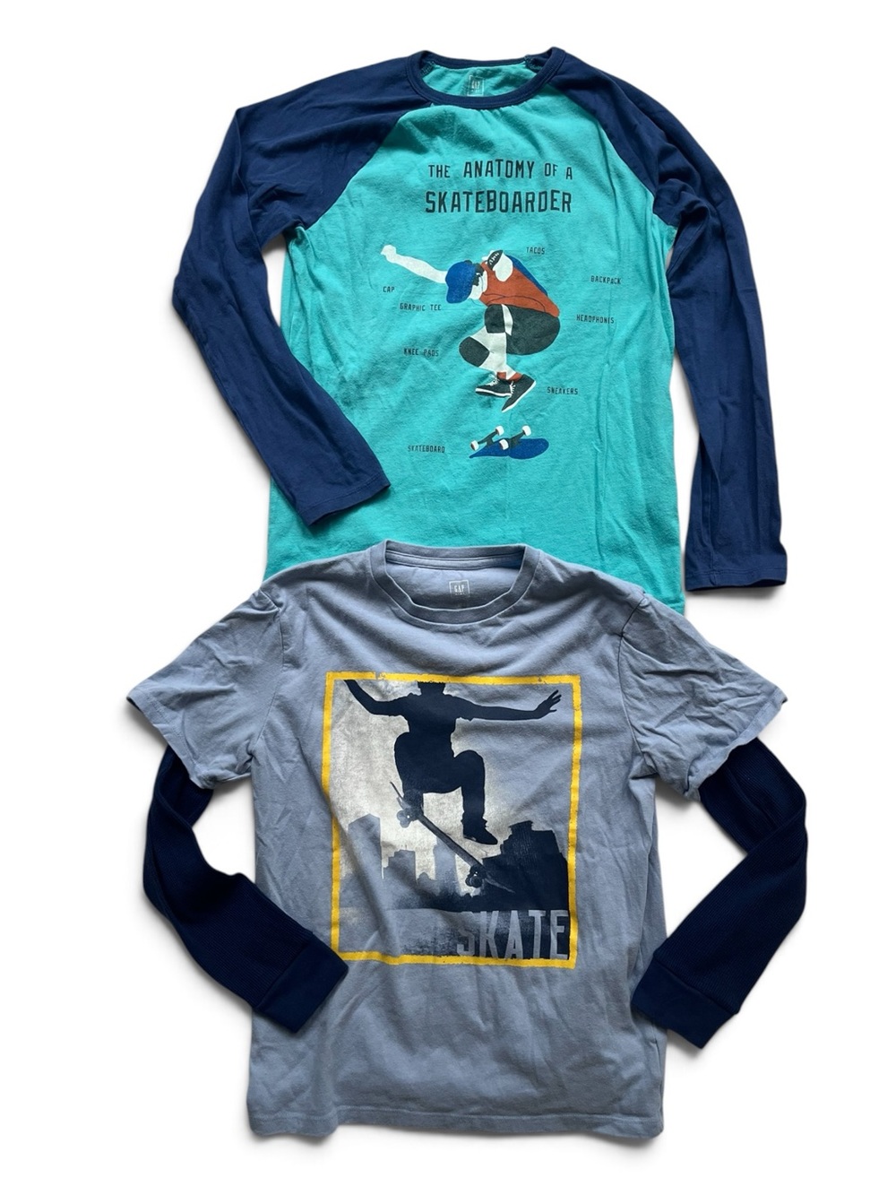 GAP Skateboard Graphic Long-Sleeve Tees